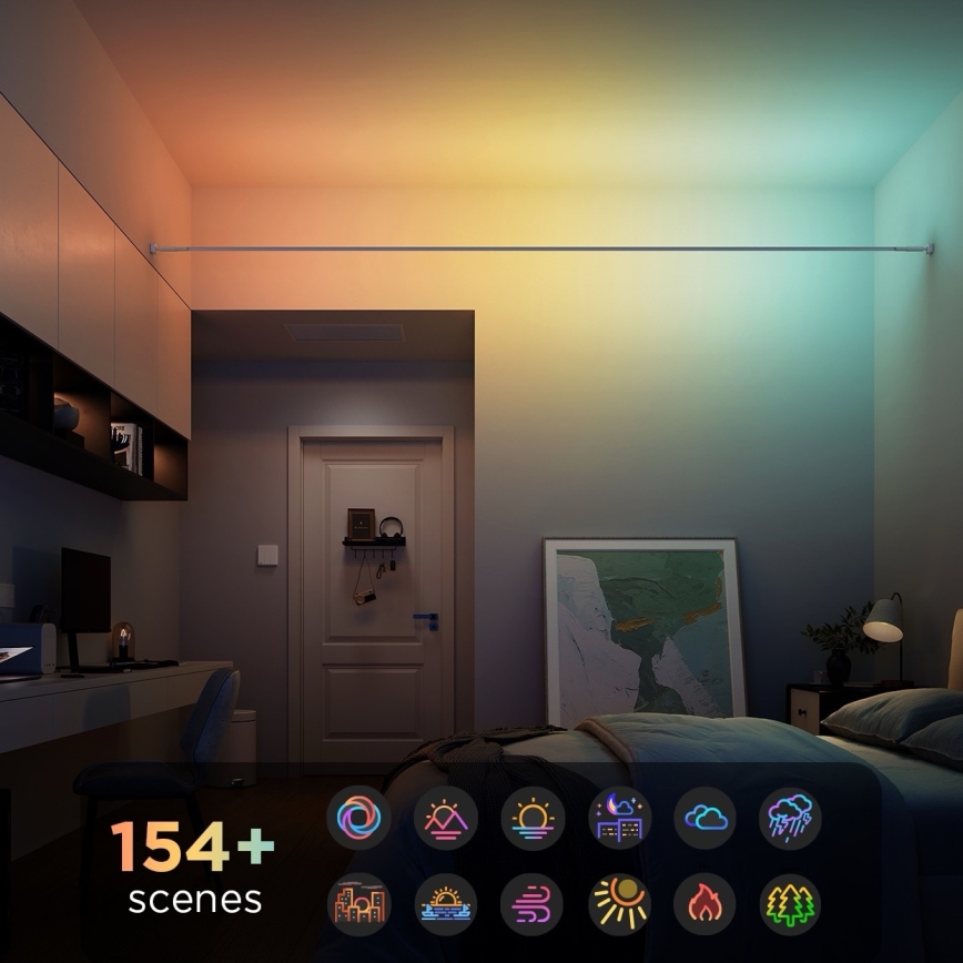 Govee - LED RGBICWW riputatav LED-riba LED/36W/24V 4m Skyline Matter Wi-Fi