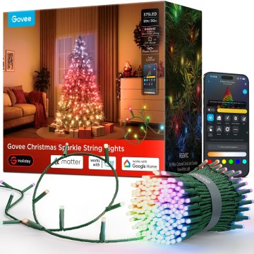 Govee - LED RGBWIC väliseks kasutamiseks mõeldud jõulukaabel 2700-6500K 30m Wi-Fi Matter IP65