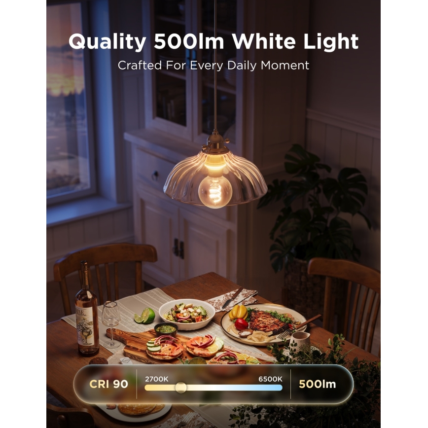 Govee - LED RGBWW hämardatav pirn Smart MATTER G80 E27/5W/230V 2700-6500K Wi-Fi