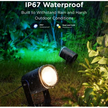 Govee - KOMPLEKT 2x LED RGBWW Hämardatav prožektor LED/12W/230V IP67 2700-6500K Wi-Fi