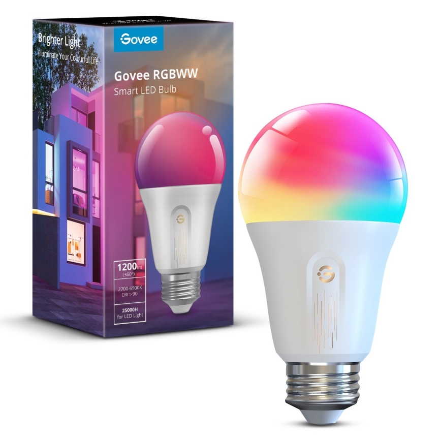 Govee - LED RGBWW Pirn Smart E27/12W/230V 2700-6500K Wi-Fi
