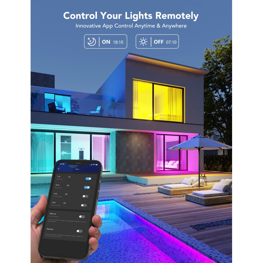 Govee - LED RGBWW Pirn Smart E27/12W/230V 2700-6500K Wi-Fi