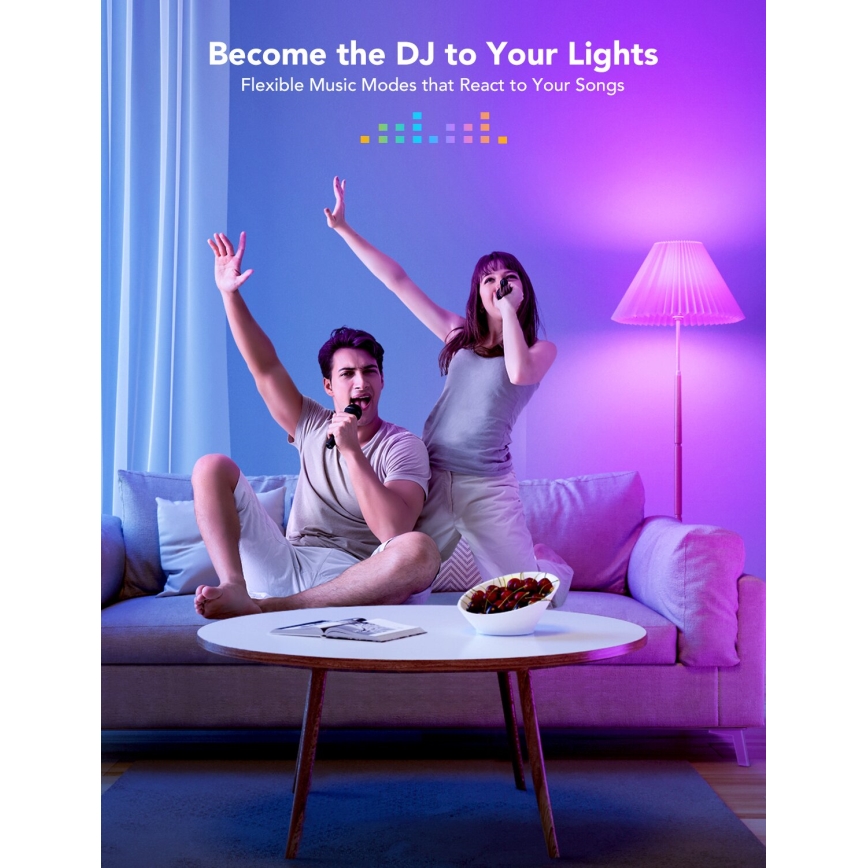 Govee - LED RGBWW Pirn Smart E27/12W/230V 2700-6500K Wi-Fi