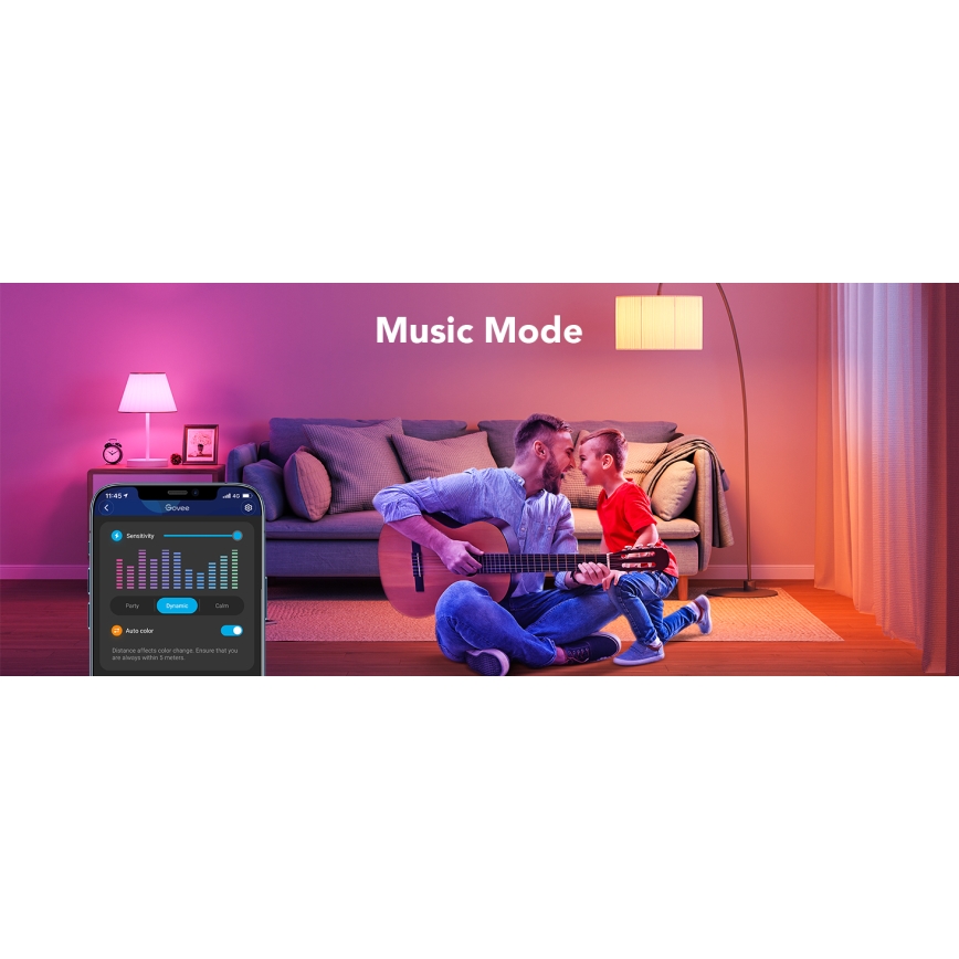 Govee - LED RGBWW Pirn Smart E27/12W/230V 2700-6500K Wi-Fi