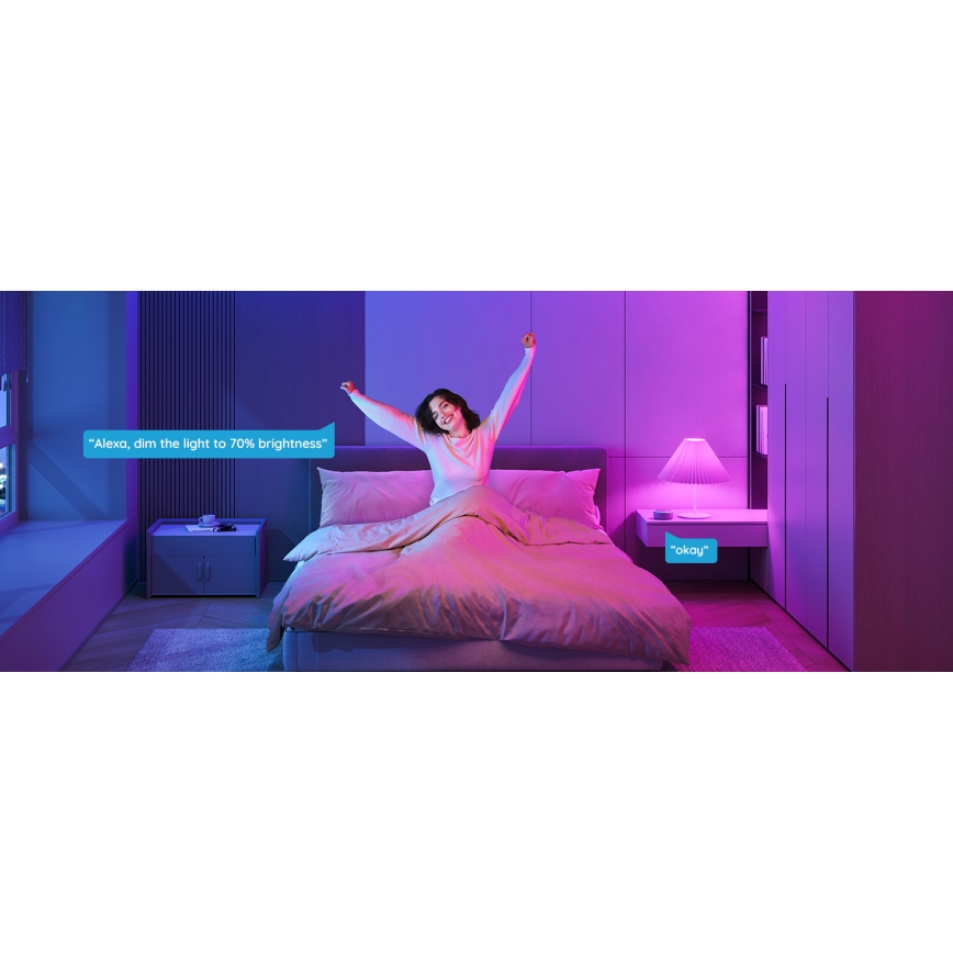 Govee - LED RGBWW Pirn Smart E27/12W/230V 2700-6500K Wi-Fi