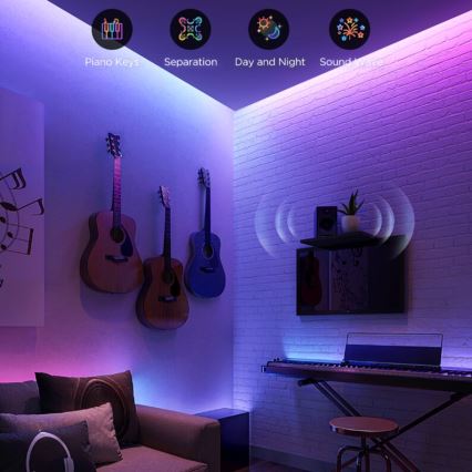 Govee - LED RGBWWIC Hämardatav pikendus riba Riba Valgustus 2 Pro 1m Wi-Fi Matter