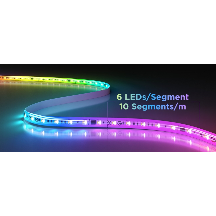 Govee - LED RGBWWIC Hämardatav pikendus riba Riba Valgustus 2 Pro 1m Wi-Fi Matter