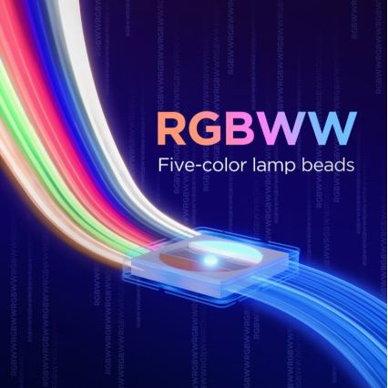 Govee - LED RGBWWIC Hämardatav valgusriba Riba Valgustus 2 Pro 5m Wi-Fi Matter