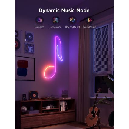 Govee - Neon 2 MATTER paindlik LED Valgusriba 3m RGBIC Wi-Fi IP67