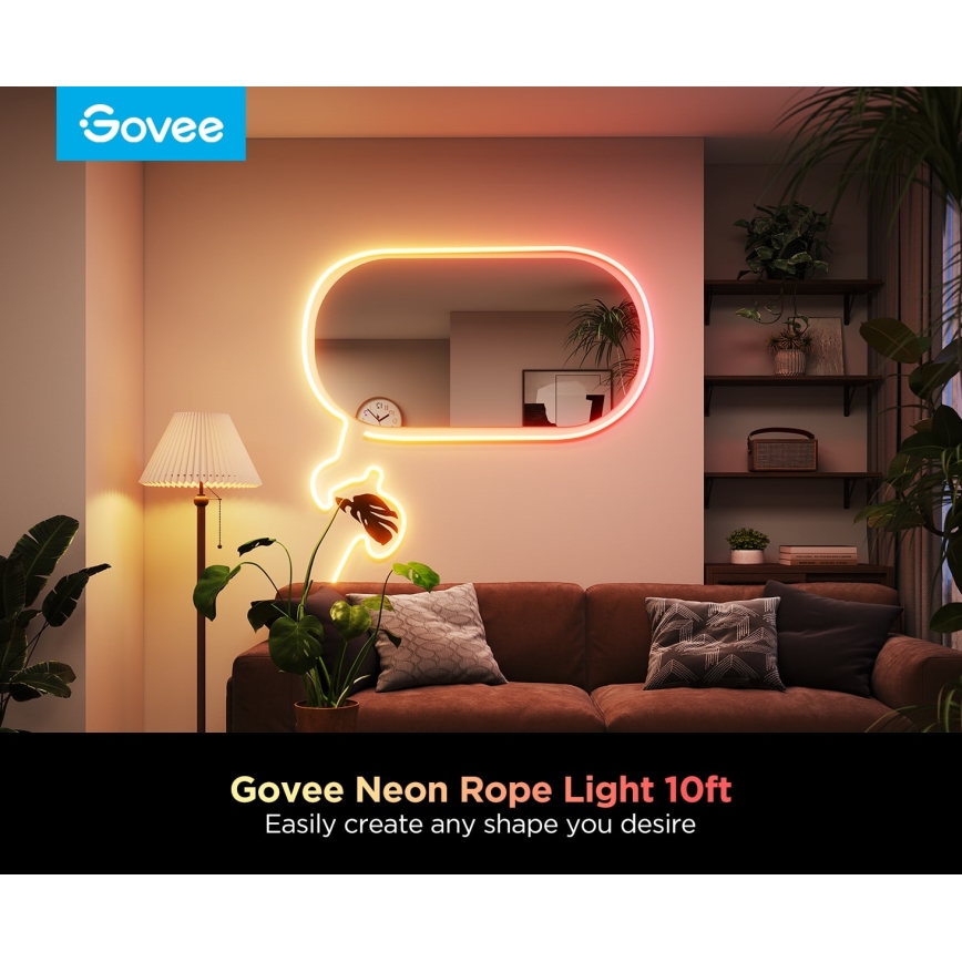 Govee - Neon 2 MATTER paindlik LED Valgusriba 3m RGBIC Wi-Fi IP67
