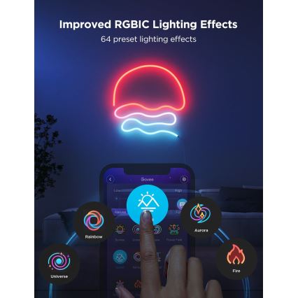 Govee - Neon 2 MATTER paindlik LED Valgusriba 5m RGBIC Wi-Fi IP67