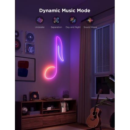 Govee - Neon 2 MATTER paindlik LED Valgusriba 5m RGBIC Wi-Fi IP67