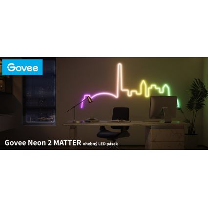 Govee - Neon 2 MATTER paindlik LED Valgusriba 5m RGBIC Wi-Fi IP67