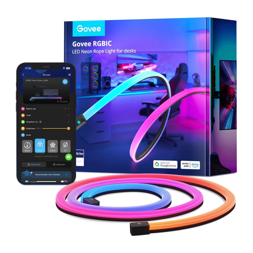 Govee - Neon LED laua taustvalgustus 3m RGBIC Wi-Fi
