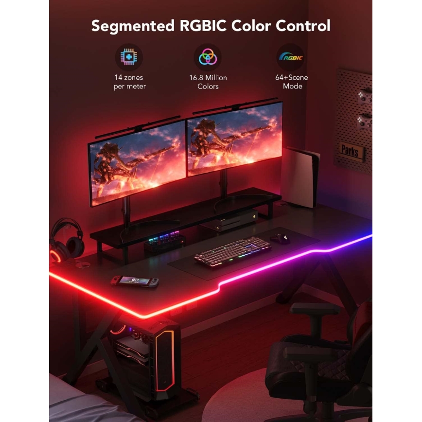 Govee - Neon LED laua taustvalgustus 3m RGBIC Wi-Fi