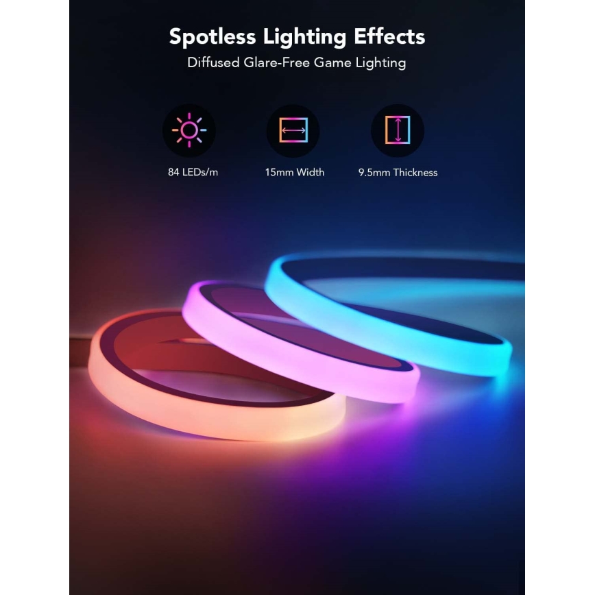 Govee - Neon LED laua taustvalgustus 3m RGBIC Wi-Fi