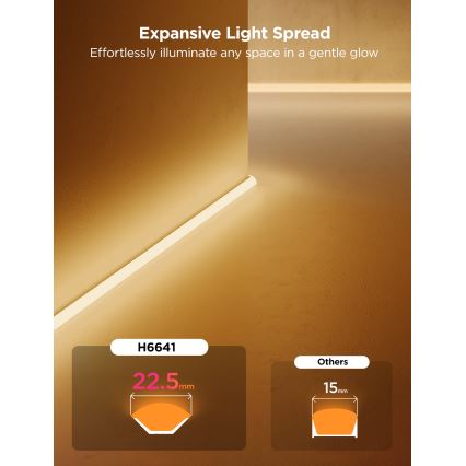 Govee - Neon MATTER LED nurgarööbas 5m RGBIC Wi-Fi