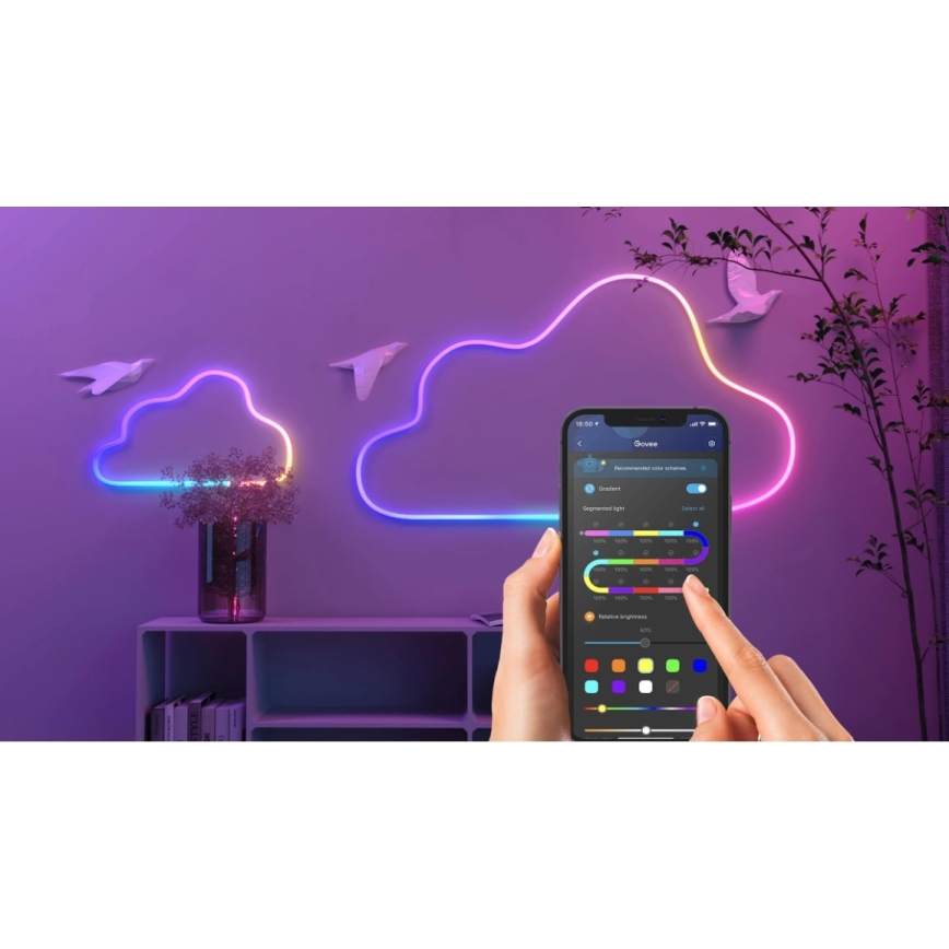 Govee - Neon SMART paindlik LED Valgusriba RGBIC 2m Wi-Fi IP67