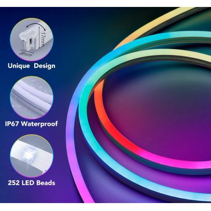 Govee - Neon SMART paindlik LED Valgusriba RGBIC 2m Wi-Fi IP67