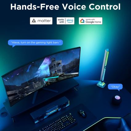 Govee - Nutikad RGBIC Gaming Pro valguspaneelid Matter Wi-Fi