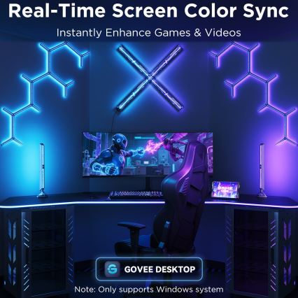 Govee - Nutikad RGBIC Gaming Pro valguspaneelid Matter Wi-Fi