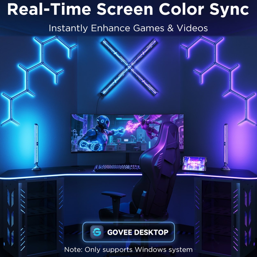 Govee - Nutikad RGBIC Gaming Pro valguspaneelid Matter Wi-Fi