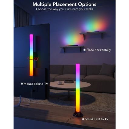 Govee - nutikas LED RGBIC-paneel 38cm teleritele 43-75 - 2 tk Wi-Fi