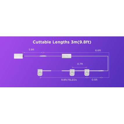 Govee - RGBIC LED Süvistatav valgusti 3m Wi-Fi