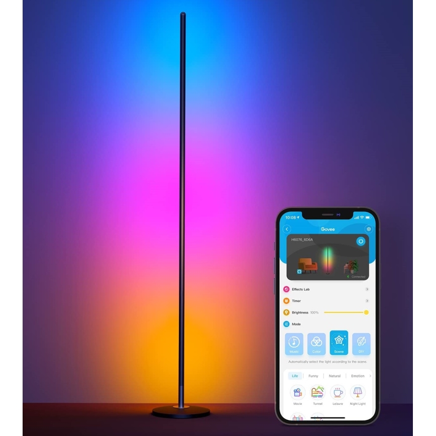 Govee - RGBICW Smart Nurk Floor Lamp Wi-Fi