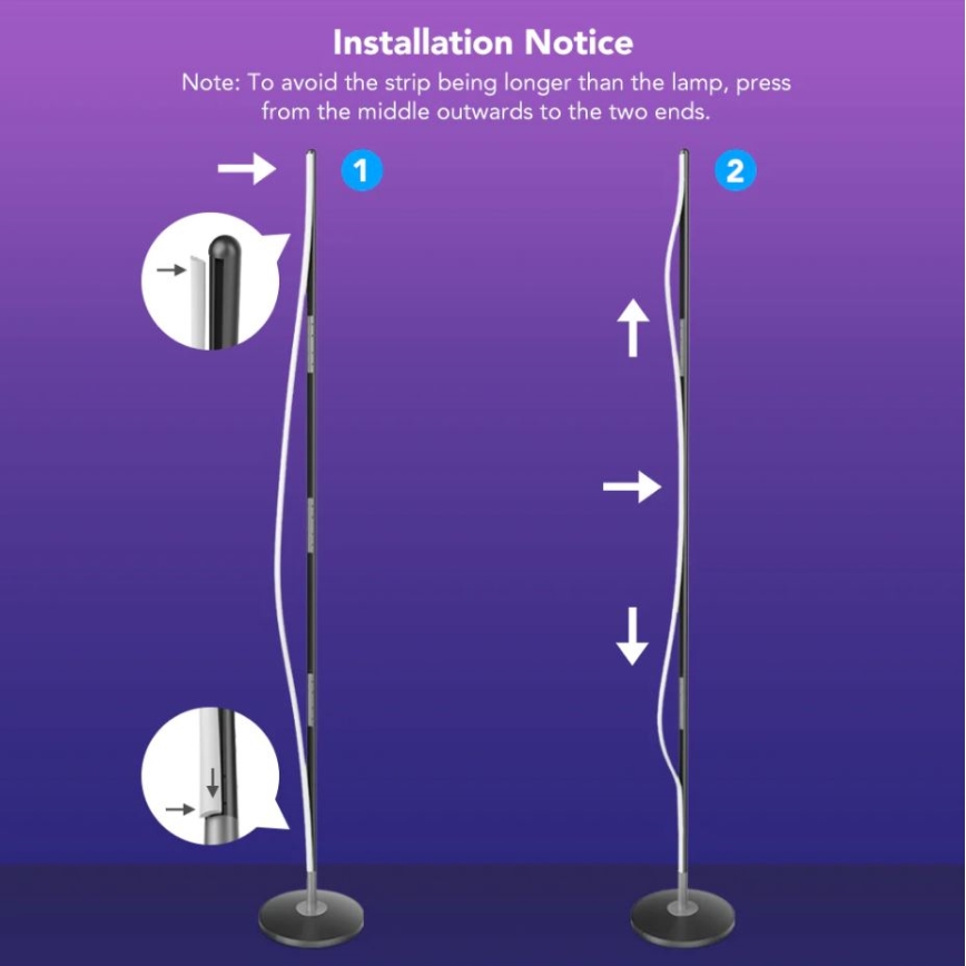 Govee - RGBICW Smart Nurk Floor Lamp Wi-Fi