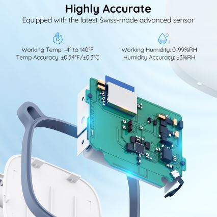 Govee - Termomeeter ja hügromeeter 3xAAA Wi-Fi
