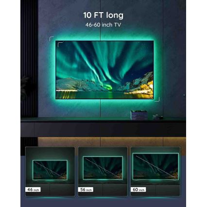 Govee - TV 46-60 nutikas RGB-LED taustavalgustus + kaugjuhtimispult