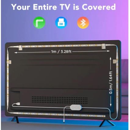 Govee - TV 46-60 nutikas RGB-LED taustavalgustus + kaugjuhtimispult