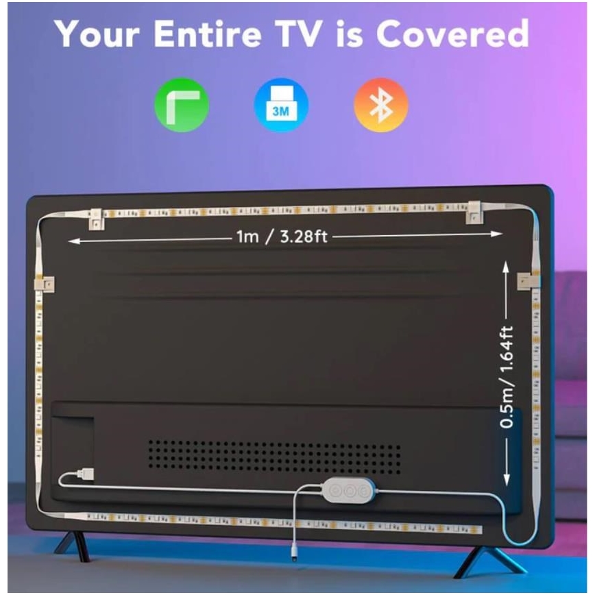 Govee - TV 46-60 nutikas RGB-LED taustavalgustus + kaugjuhtimispult