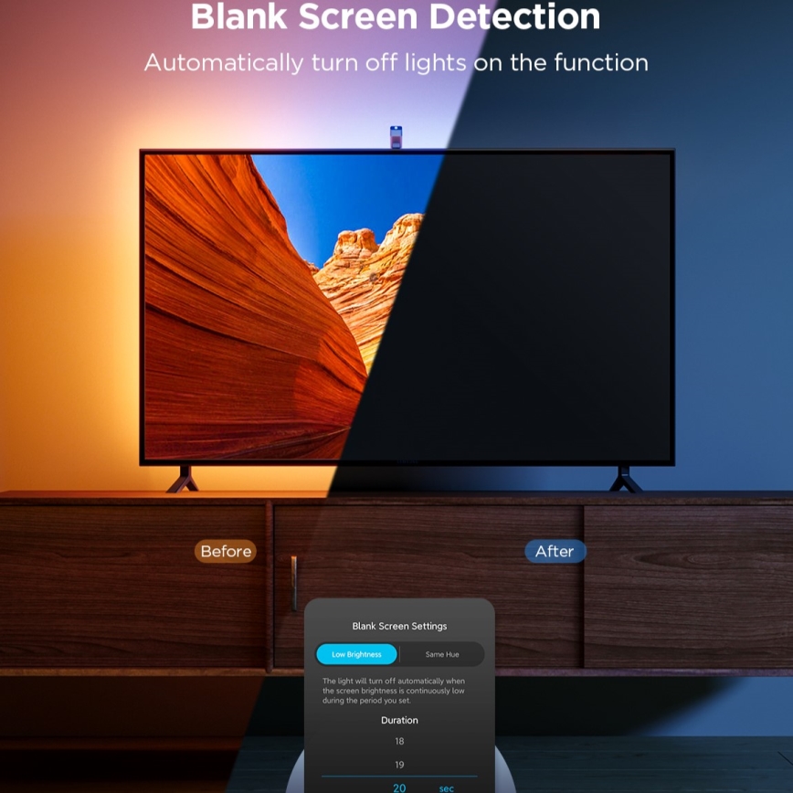 Govee - TV Backlight 3 Lite TV 55-65" SMART LED taustvalgustus RGBICW Wi-Fi IP67 + kaugjuhtimispult