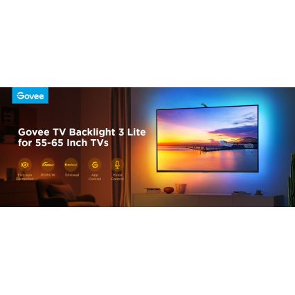 Govee - TV Backlight 3 Lite TV 55-65" SMART LED taustvalgustus RGBICW Wi-Fi IP67 + kaugjuhtimispult