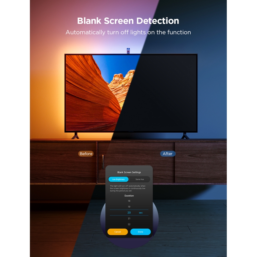 Govee - TV Backlight 3 Lite TV 75-85" SMART LED taustvalgustus RGBICW Wi-Fi IP67