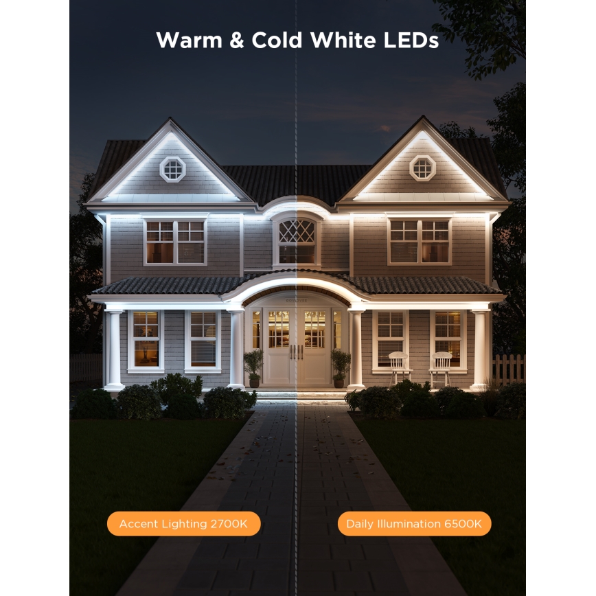 Govee - Väli Pro SMART RGBICWW väli LED Valgusriba 10m 2700-6500K Wi-Fi IP65