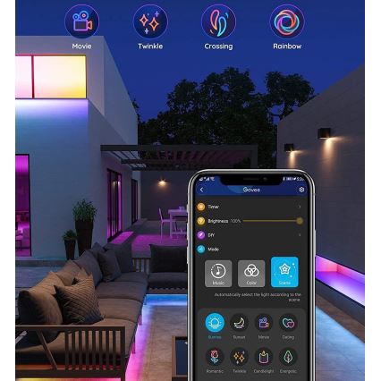 Govee - Väli Pro SMART RGBICWW väli LED Valgusriba 10m 2700-6500K Wi-Fi IP65