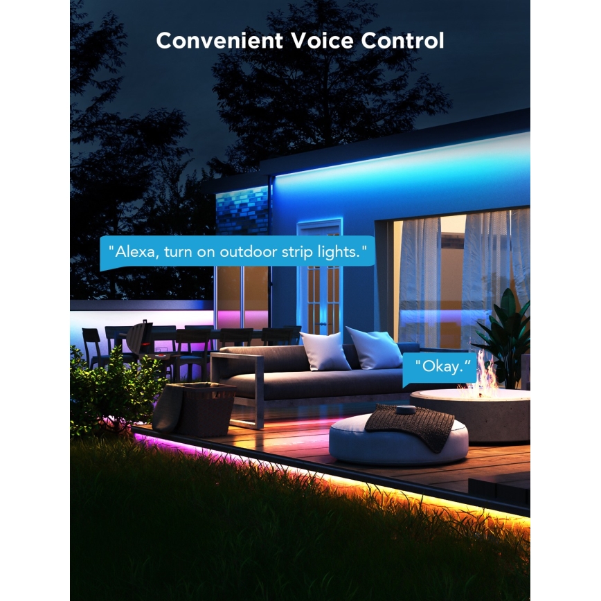 Govee - Väli Pro SMART RGBICWW väli LED Valgusriba 10m 2700-6500K Wi-Fi IP65