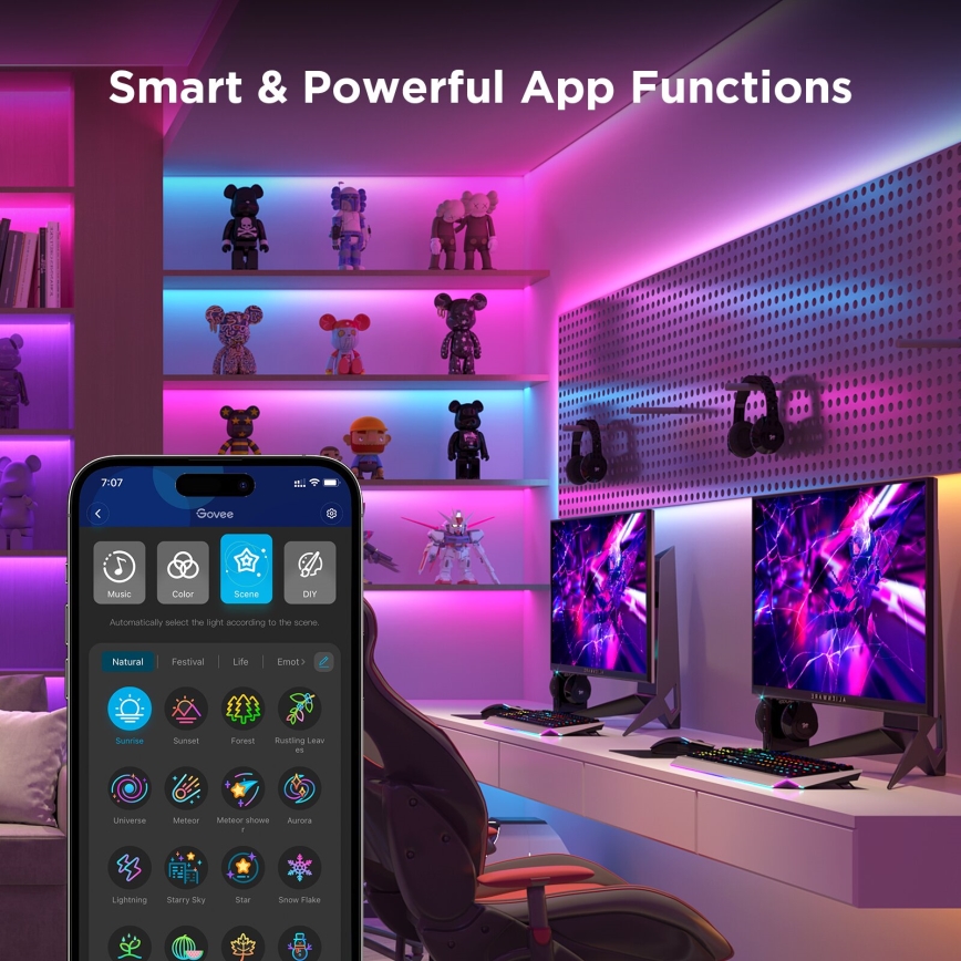 Govee - Wi-Fi RGBICW Smart PRO LED Valgusriba 10m MATTER - väga vastupidav
