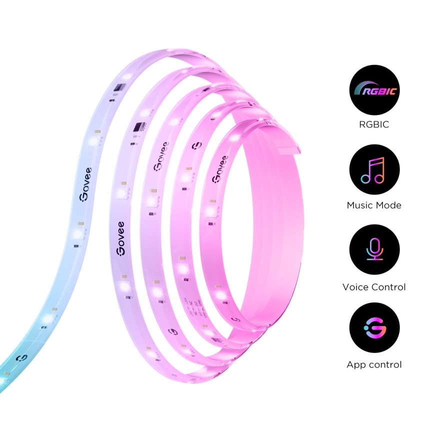 Govee - Wi-Fi RGBICW Smart PRO LED Valgusriba 10m MATTER - väga vastupidav