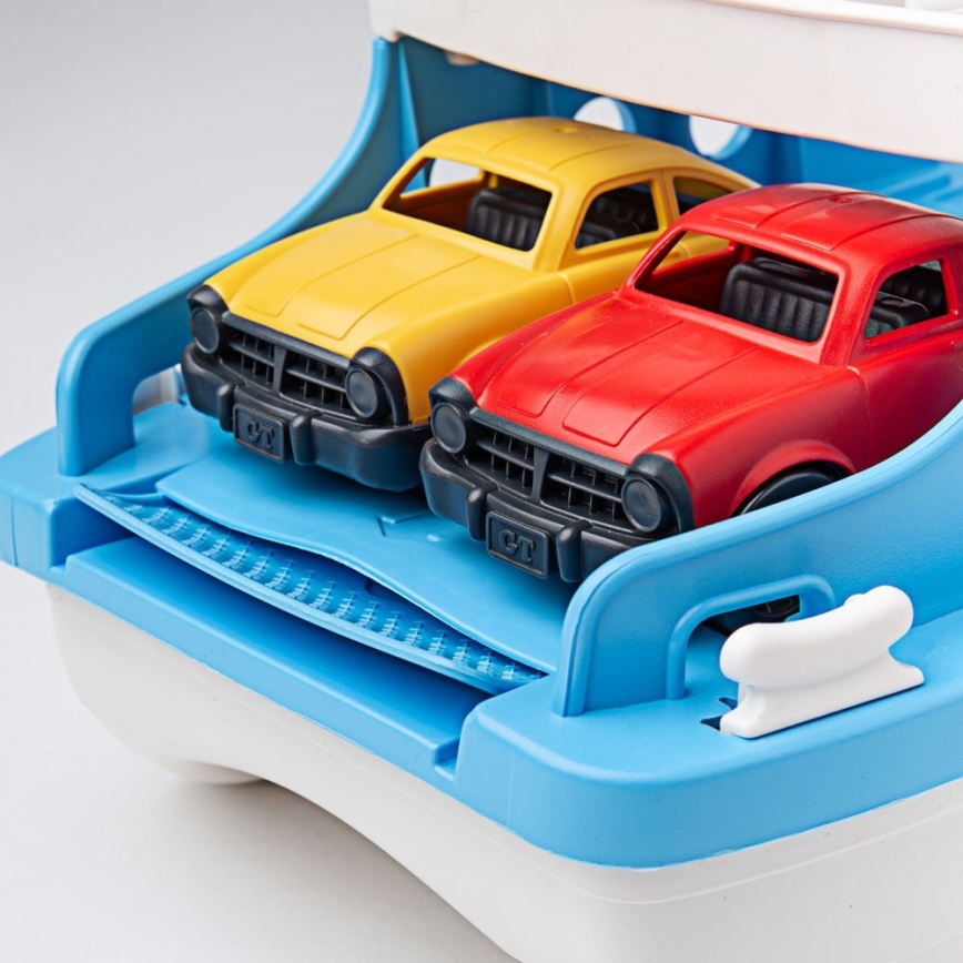 Green Toys - Praam koos autodega valge/sinine