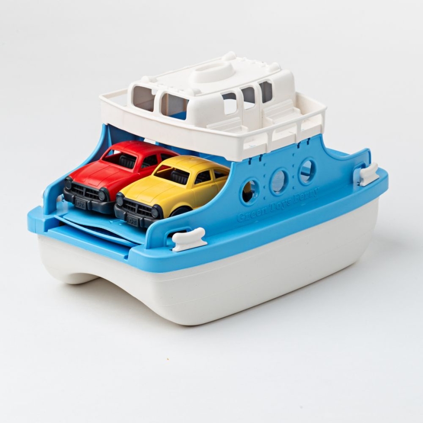 Green Toys - Praam koos autodega valge/sinine