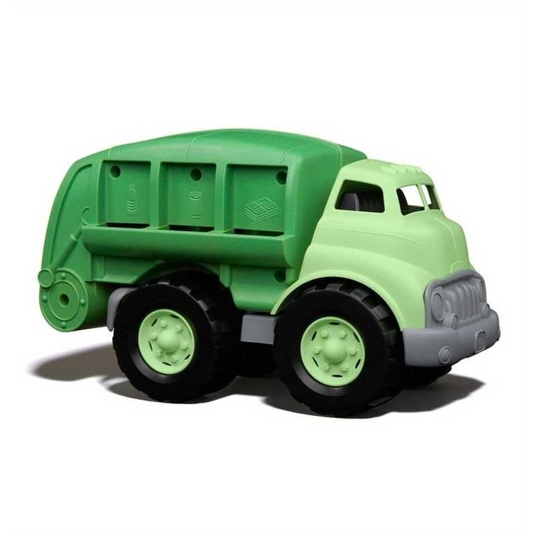 Green Toys - Taaskasutamise prügiauto roheline
