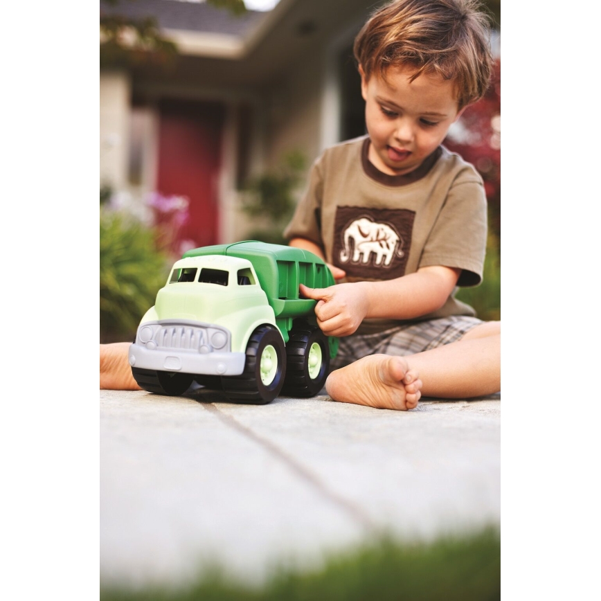 Green Toys - Taaskasutamise prügiauto roheline
