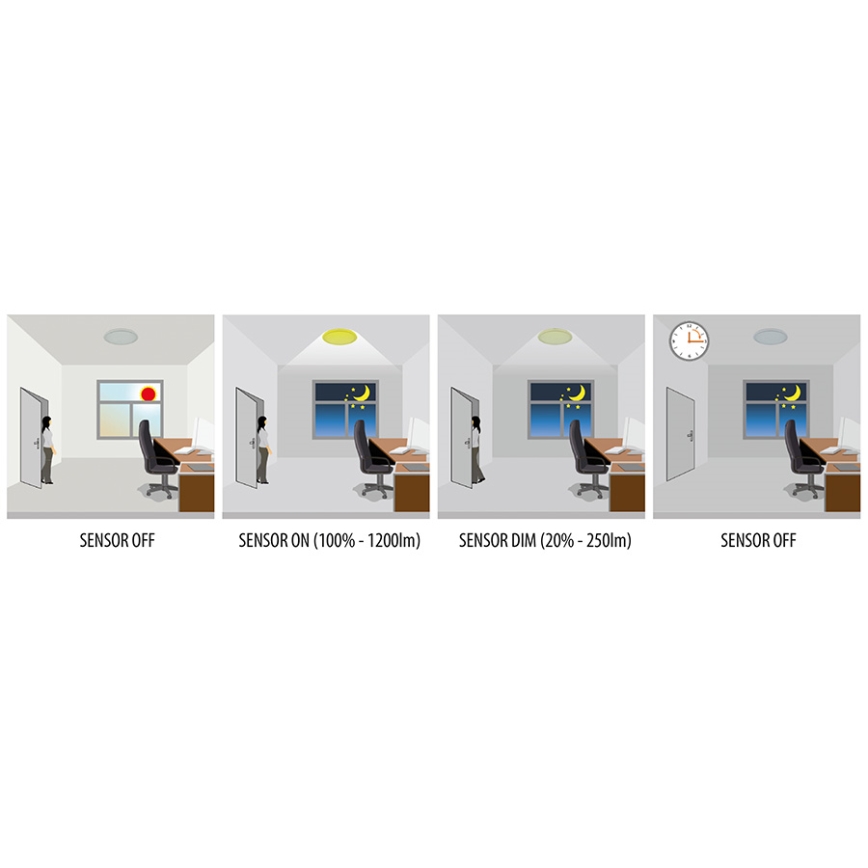 Greenlux GXPR081 - LED Tööstuslik valgusti anduriga RENO PROFI LED/16W/230V IP66 4000K