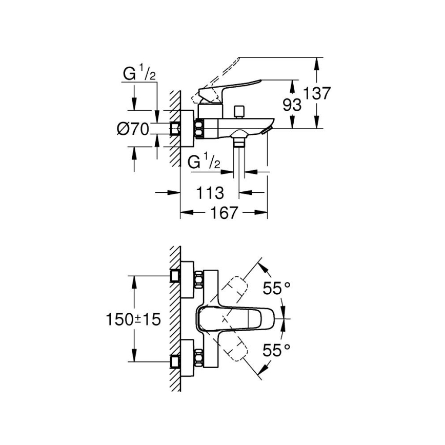 GROHE 1018720000 - Vannisegisti DICE läikiv kroom