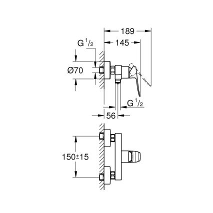 GROHE 1018740000 - dušisegisti DICE läikiv kroom