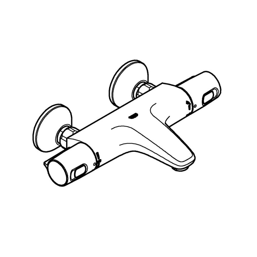 GROHE 1022162432 - Termostaatiline vannisegisti PRECISION TREND DN 15 must